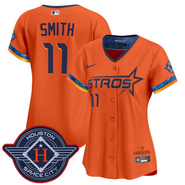 Women Houston Astros #11 Smith orange 2025 City Connect Vapor Limited Stitched Jersey->women mlb jersey->Women Jersey